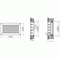 Вентиляционная решетка однорядная регулируемая АМН, АМР (жалюзийные решетки регулируемые)